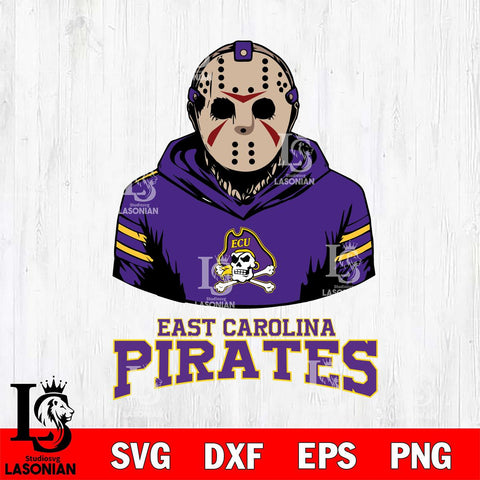 East Carolina Pirates Jason Voorhees 4 Svg Eps Dxf Png File, Digital Download