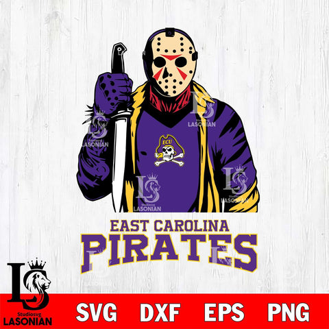 East Carolina Pirates Jason Voorhees 6 Svg Eps Dxf Png File, Digital Download