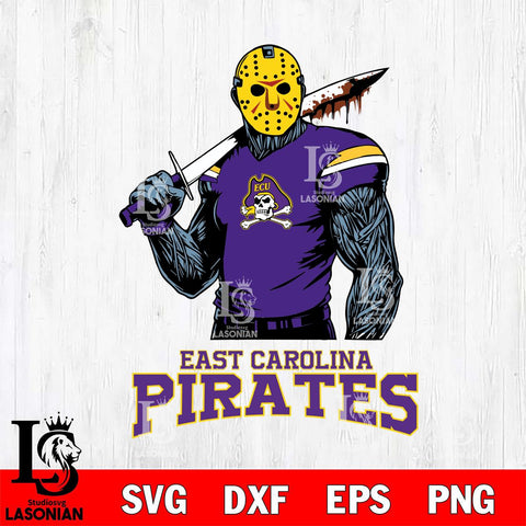 East Carolina Pirates Jason Voorhees 7 Svg Eps Dxf Png File, Digital Download