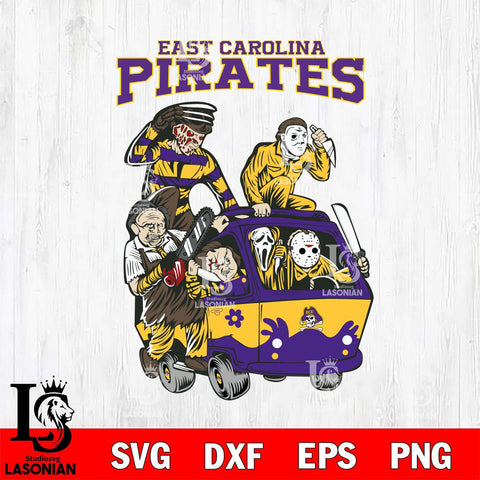 East Carolina Pirates Jason Voorhees Horror 10 Svg Eps Dxf Png File, NCAA svg, Digital Download, Instant Download