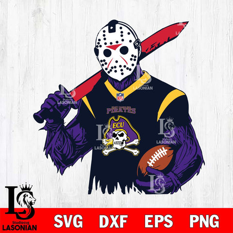 East Carolina Pirates Jason Voorhees Horror 11 Svg Eps Dxf Png File, NCAA svg, Digital Download, Instant Download