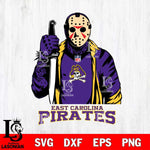 East Carolina Pirates Jason Voorhees Horror 3 Svg Eps Dxf Png File, NCAA svg, Digital Download, Instant Download