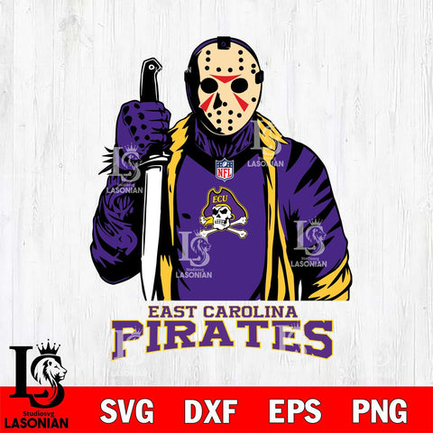 East Carolina Pirates Jason Voorhees Horror 3 Svg Eps Dxf Png File, NCAA svg, Digital Download, Instant Download