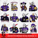East Carolina Pirates Jason Voorhees Horror Bundle 12 SVG Eps Dxf Png File, bundle NCAA svg, Digital Download, Instant Download