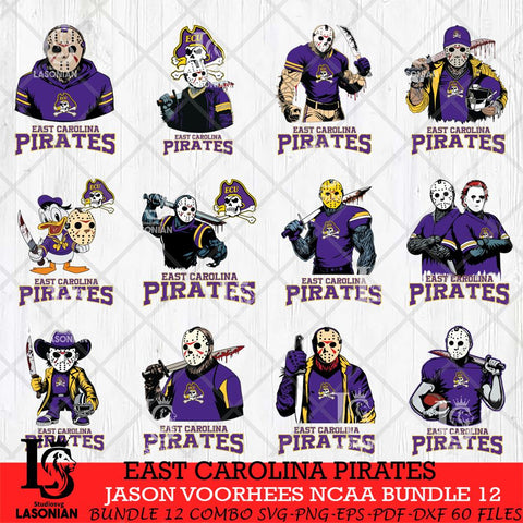 East Carolina Pirates Jason Voorhees NCAA Bundle 12 SVG Svg Eps Dxf Png File, Digital Download