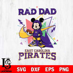 East Carolina Pirates Mickey Wearing Hoodie Rad Dad SVG DXF EPS PNG FILE, NCAA File Cut,Digital Download,Instant Download