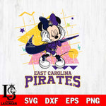 East Carolina Pirates Minnie Mouse Dancing SVG DXF EPS PNG FILE, NCAA File Cut,Digital Download,Instant Download