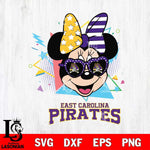 East Carolina Pirates Minnie Mouse Love Sport SVG DXF EPS PNG FILE, NCAA File Cut,Digital Download,Instant Download