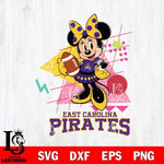 East Carolina Pirates Minnie Mouse Sport SVG DXF EPS PNG FILE, NCAA File Cut,Digital Download,Instant Download