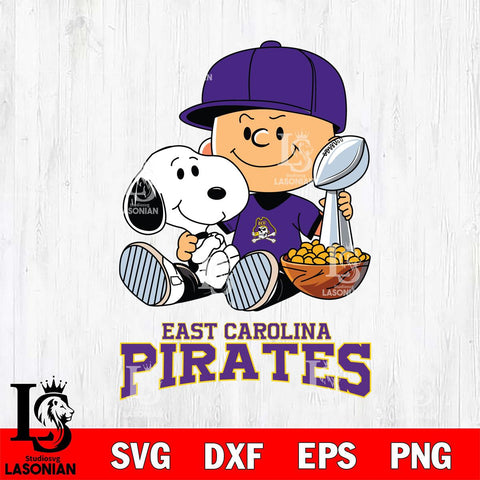 East Carolina Pirates Peanuts Snoopy Champion football SVG DXF EPS PNG FILE,Snoopy File Cut, NCAA Digital Download,Instant Download,Christmas Silhouette