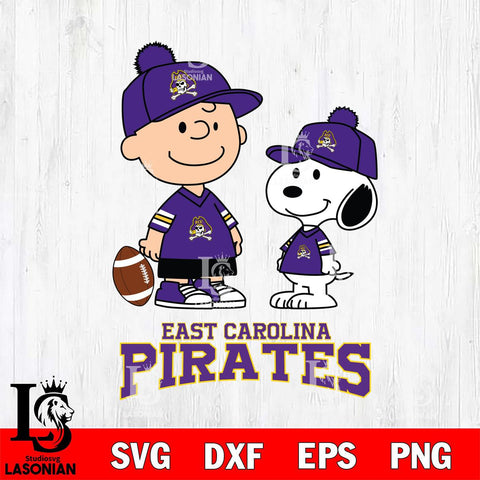 East Carolina Pirates Peanuts Snoopy Friends Football SVG DXF EPS PNG FILE,Snoopy File Cut, NCAA Digital Download,Instant Download,Christmas Silhouette