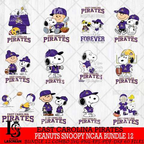 East Carolina Pirates Peanuts Snoopy Player NCAA Bundle 12 SVG DXF EPS PNG FILE,Snoopy File Cut, bundle NCAA Digital Download,Instant Download, Silhouette