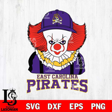 East Carolina Pirates Pennywise Horror Sport 10 Svg Eps Dxf Png File, Digital Download