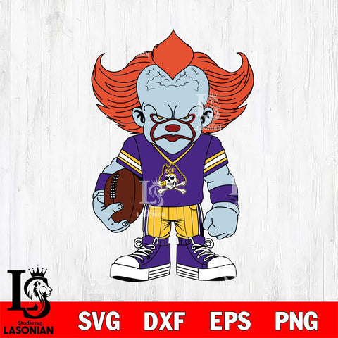 East Carolina Pirates Pennywise Horror Sport 11 Svg Eps Dxf Png File, Digital Download