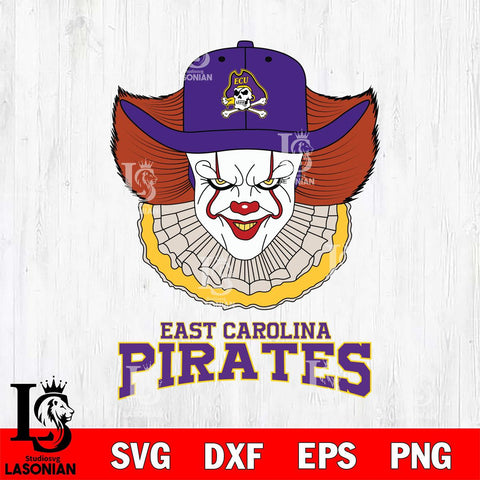 East Carolina Pirates Pennywise Horror Sport 12 Svg Eps Dxf Png File, Digital Download
