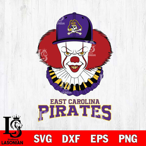 East Carolina Pirates Pennywise Horror Sport 4 Svg Eps Dxf Png File, Digital Download