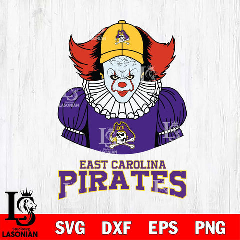 East Carolina Pirates Pennywise Horror Sport 7 Svg Eps Dxf Png File, Digital Download