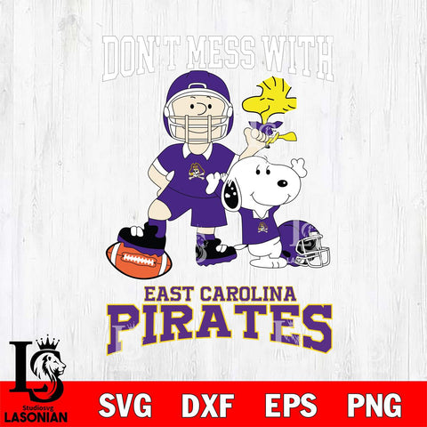 East Carolina Pirates Snoopy Dont mess with SVG DXF EPS PNG FILE,Snoopy File Cut, NCAA Digital Download,Instant Download,Christmas Silhouette