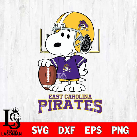 East Carolina Pirates Snoopy Player Football SVG DXF EPS PNG FILE,Snoopy File Cut, NCAA Digital Download,Instant Download,Christmas Silhouette