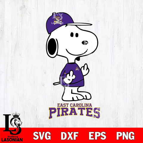 East Carolina Pirates Snoopy Sport 8 Svg Eps Dxf Png File, Digital Download