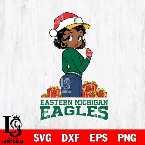 Eastern Michigan Eagles Betty Boop Back File Cut, NCAA SVG DXF EPS PNG PDF File, Digital Download , Criucut , Silhouette