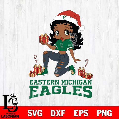 Eastern Michigan Eagles Betty Boop Gift File Cut, NCAA SVG DXF EPS PNG PDF File, Digital Download , Criucut , Silhouette