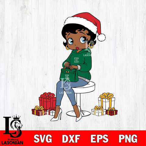 Eastern Michigan Eagles Betty Boop Sit Christmas File Cut, NCAA SVG DXF EPS PNG PDF File, Digital Download , Criucut , Silhouette
