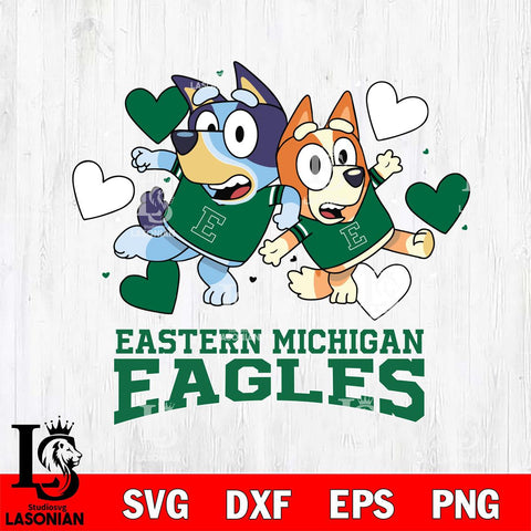 Eastern Michigan Eagles Bluey & Bingo 10 Svg Eps Dxf Png File, NCAA svg, Digital Download, Instant Download
