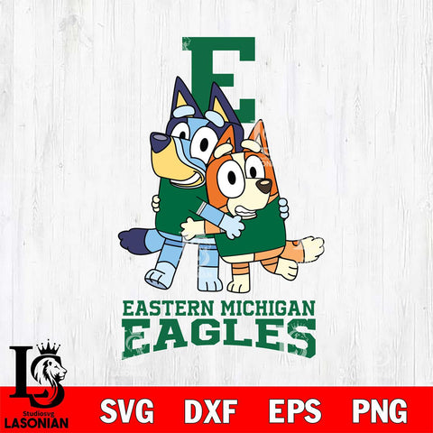 Eastern Michigan Eagles Bluey & Bingo 3 Svg Eps Dxf Png File, NCAA svg, Digital Download, Instant Download