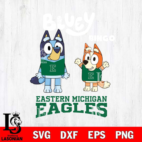 Eastern Michigan Eagles Bluey & Bingo 4 Svg Eps Dxf Png File, NCAA svg, Digital Download, Instant Download