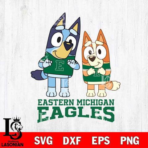 Eastern Michigan Eagles Bluey & Bingo 6 Svg Eps Dxf Png File, NCAA svg, Digital Download, Instant Download