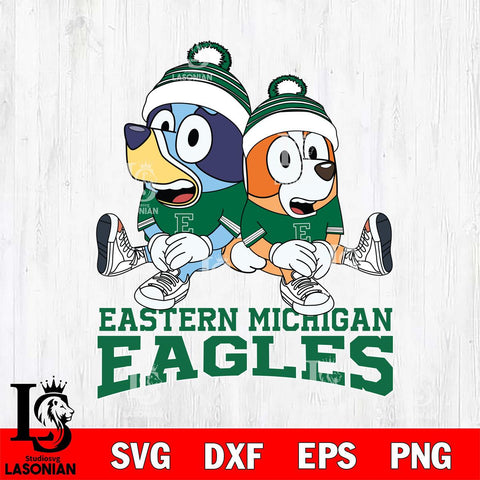 Eastern Michigan Eagles Bluey & Bingo 8 Svg Eps Dxf Png File, NCAA svg, Digital Download, Instant Download
