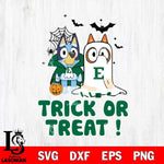 Eastern Michigan Eagles Bluey Trick or Treat Halloween Svg Eps Dxf Png File, Digital Download, Instant Download