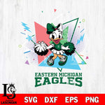 Eastern Michigan Eagles Cute Daisy Duck Cheerleader SVG DXF EPS PNG FILE, NCAA File Cut,Digital Download,Instant Download