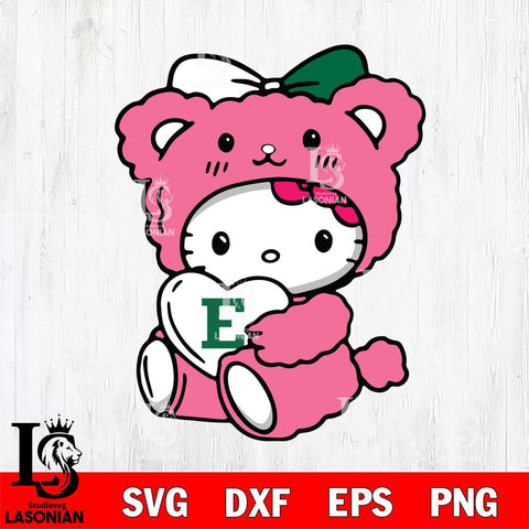 Eastern Michigan Eagles Cute Hello Kitty 3 Svg Eps Dxf Png File, Digital Download, Instant Download