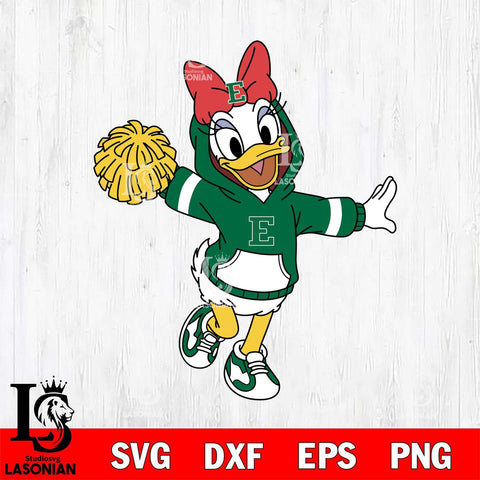 Eastern Michigan Eagles Daisy Duck Cheerleader Christmas File Cut, NCAA SVG DXF EPS PNG FILE, Digital Download , Criucut , Silhouette