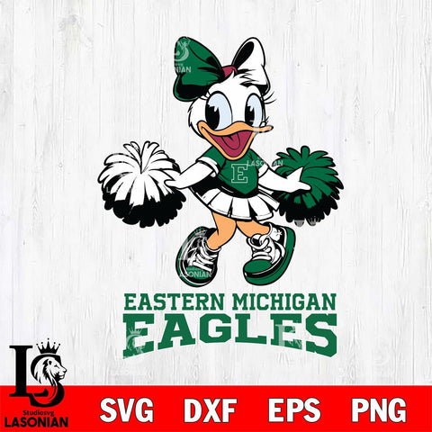 Eastern Michigan Eagles Daisy Duck Cheerleader Disney, Svg Eps Dxf Png File, Digital Download