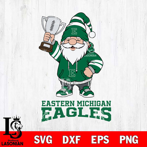 Eastern Michigan Eagles Gnome Champion File Cut, NCAA SVG, Digital Download , Criucut , Silhouette