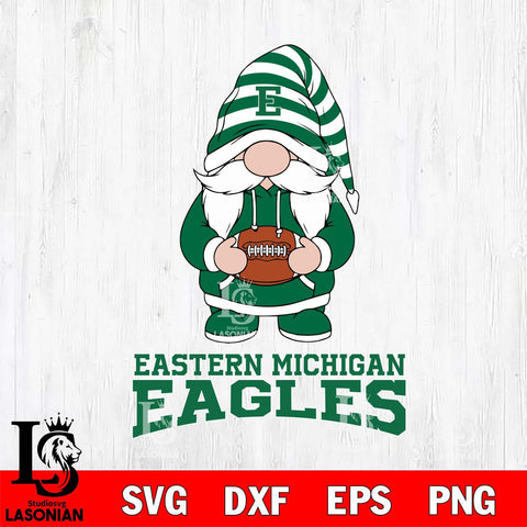 Eastern Michigan Eagles Gnome Football File Cut, NCAA SVG, Digital Download , Criucut , Silhouette