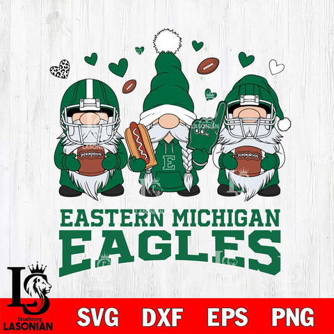 Eastern Michigan Eagles Gnome Rugby File Cut, NCAA SVG, Digital Download , Criucut , Silhouette