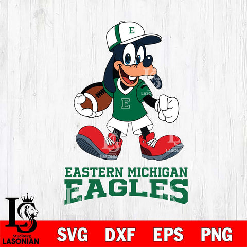 Eastern Michigan Eagles Goofy Football Player SVG DXF EPS PNG FILE,NCAA svg ,Football Digital Download,Instant Download, Silhouette