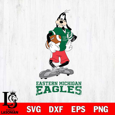 Eastern Michigan Eagles Goofy Player SVG DXF EPS PNG FILE,NCAA svg ,Football Digital Download,Instant Download, Silhouette