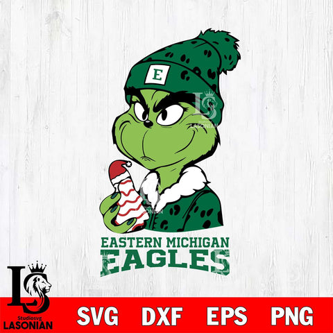 Eastern Michigan Eagles Grinch Tree Cake Svg Eps Dxf Png File, Digital Download, Instant Download