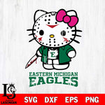 Eastern Michigan Eagles Hello Kitty Horror 3 Svg Eps Dxf Png File, Digital Download