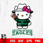 Eastern Michigan Eagles Hello Kitty Horror 6 Svg Eps Dxf Png File, Digital Download