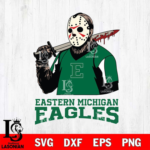 Eastern Michigan Eagles Jason Voorhees 11 Svg Eps Dxf Png File, Digital Download