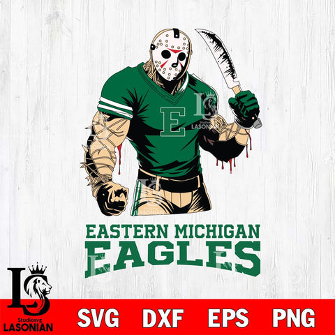 Eastern Michigan Eagles Jason Voorhees Svg Eps Dxf Png File, Digital Download