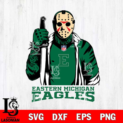 Eastern Michigan Eagles Jason Voorhees Horror 3 Svg Eps Dxf Png File, NCAA svg, Digital Download, Instant Download