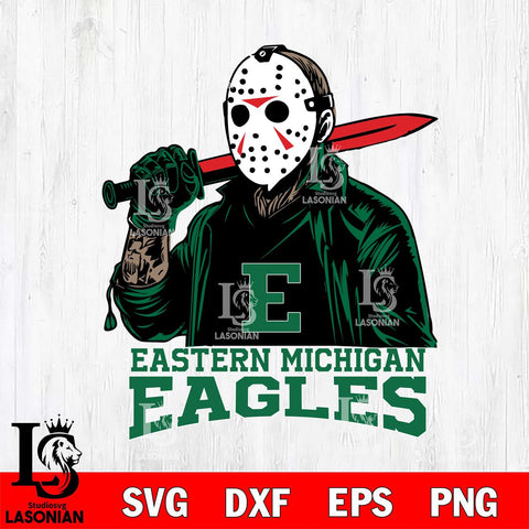 Eastern Michigan Eagles Jason Voorhees Horror Halloween Svg Eps Dxf Png File, NCAA svg, Digital Download, Instant Download