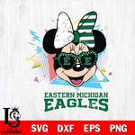 Eastern Michigan Eagles Minnie Mouse Love Sport SVG DXF EPS PNG FILE, NCAA File Cut,Digital Download,Instant Download